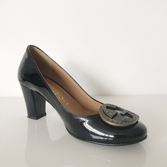 gucci black heels